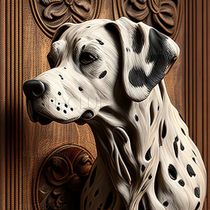 3D model st Dalmatian dog (STL)